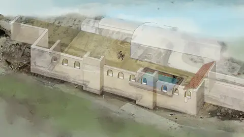 Recreación hipotética de cómo podrían haber sido los baños romanos del actual yacimiento arqueológico La Alcudia de Elche. Recreación hipotética de cómo podrían haber sido los baños romanos del actual yacimiento arqueológico La Alcudia de Elche.