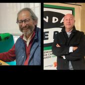 El profesor Vicente Fernández Merino y el alcalde de Paredes de Nava, Luis Calderón