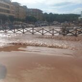 Imagen de archivo de la crecida de la desembocadura del torrente de Porto Cristo (Manacor)