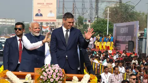 Pedro Sánchez, en su visita institucional a la India. Pedro Sánchez, en su visita institucional a la India.