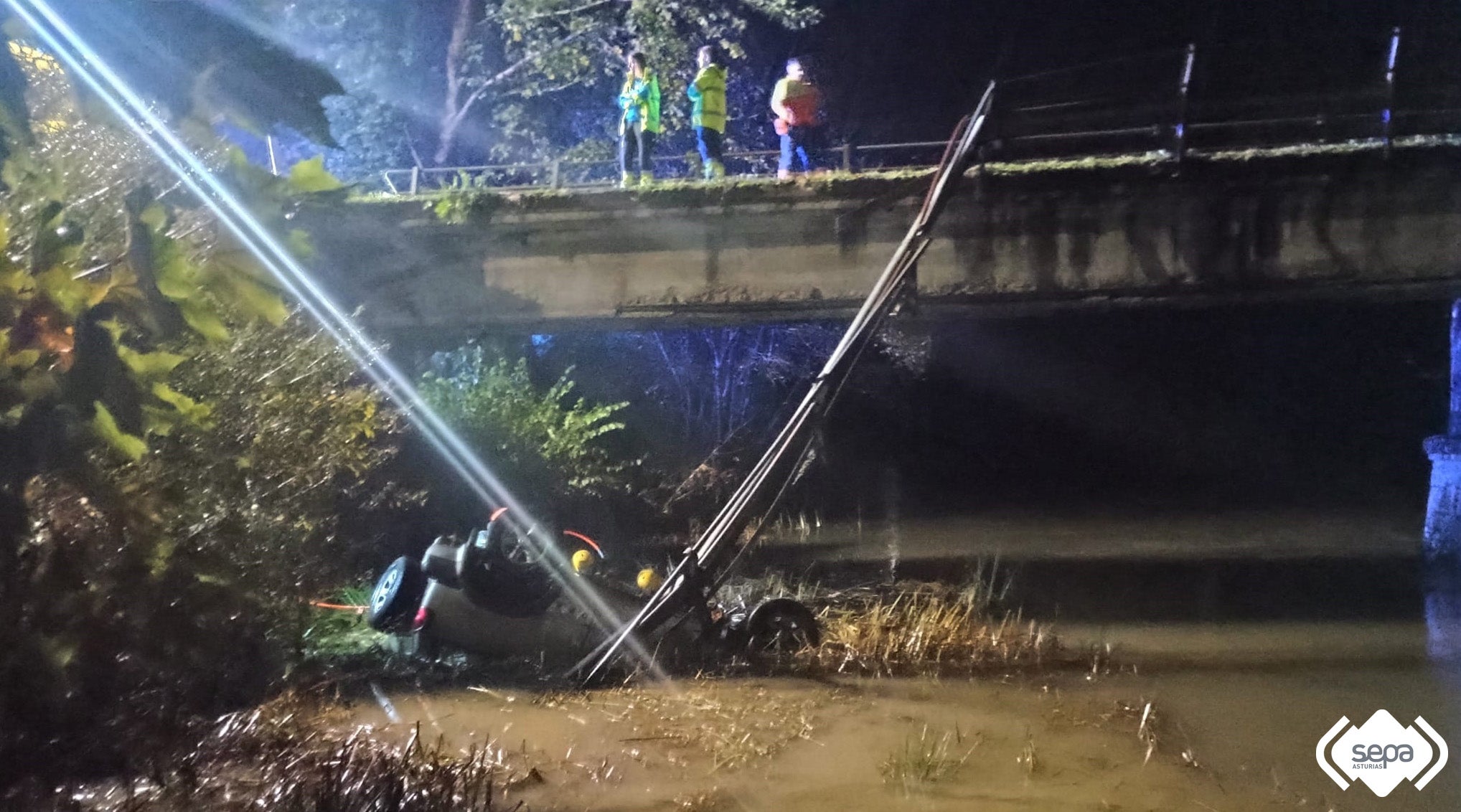 Un fallecido en Ozanes, Parres, al caer su vehículo al río Piloña Un fallecido en Ozanes, Parres, al caer su vehículo al río Piloña