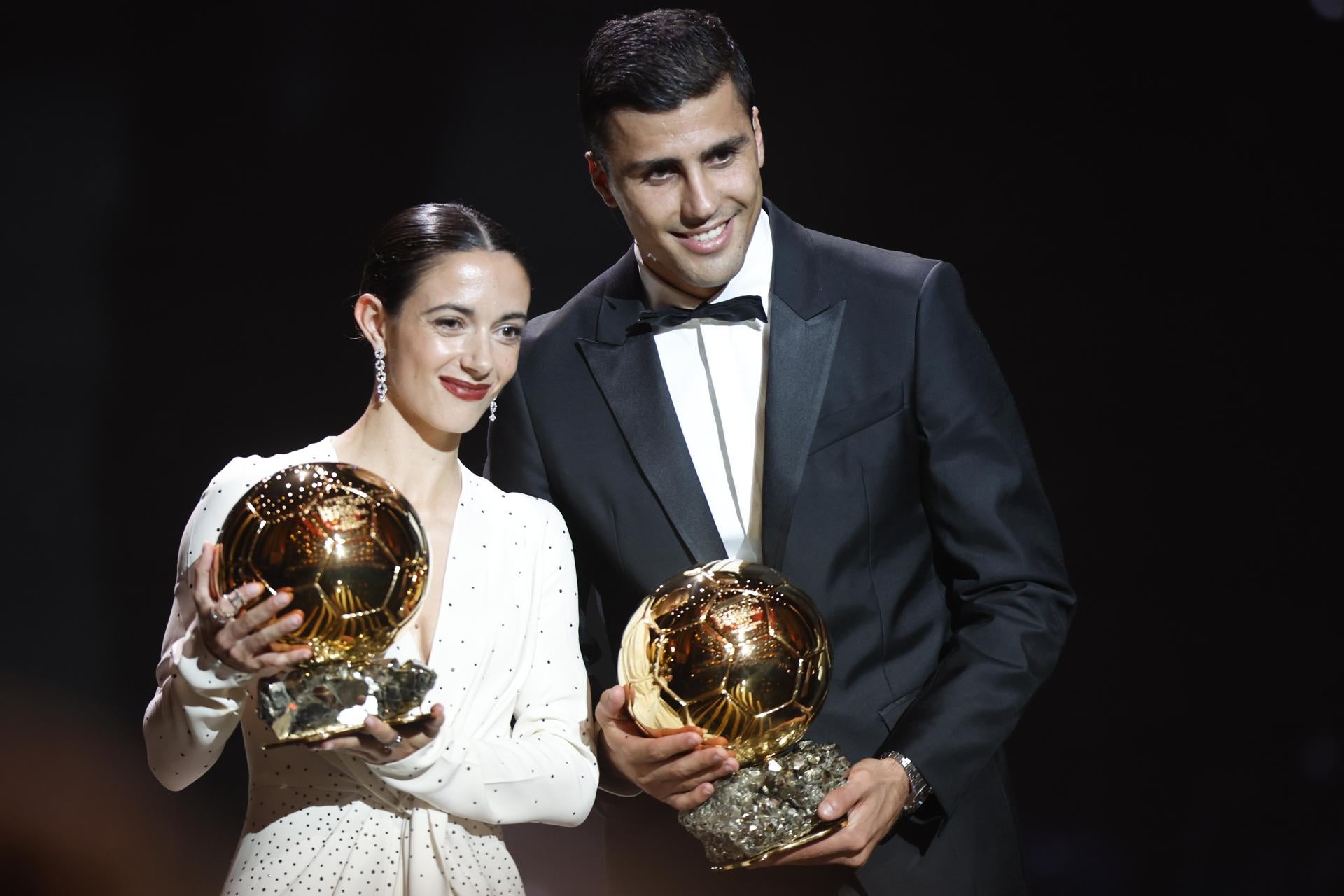 Rodri y Aitana, balones de oro en una noche histórica para el fútbol español Rodri y Aitana, balones de oro en una noche histórica para el fútbol español
