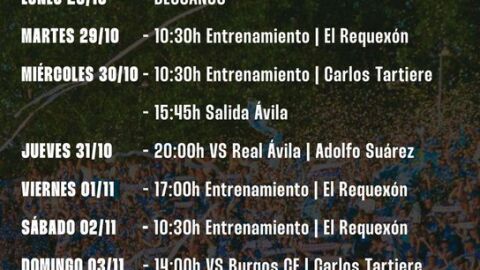 Plan de trabajo semanal del Oviedo
