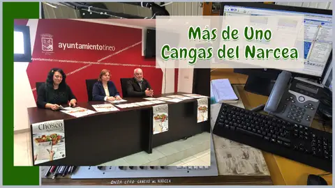 Montserrat Fernández, alcaldesa de Tineo, el presidente de la I.G.P. Chosco de Tineo, Agustín Menéndez, y la concejal de Desarrollo Local, Esther López Montserrat Fernández, alcaldesa de Tineo, el presidente de la I.G.P. Chosco de Tineo, Agustín Menéndez, y la concejal de Desarrollo Local, Esther López