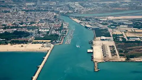 El Puerto de Santa María en una foto aérea El Puerto de Santa María en una foto aérea
