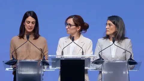 Las coportavoces de Más Madrid Rita Maestre, Mónica García y Manuela Bergerot, durante una rueda de prensa, a 28 de octubre de 2024, en Madrid. Las coportavoces de Más Madrid Rita Maestre, Mónica García y Manuela Bergerot, durante una rueda de prensa, a 28 de octubre de 2024, en Madrid.