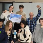 Alumnos vencedores del colegio Fundación Flors. 