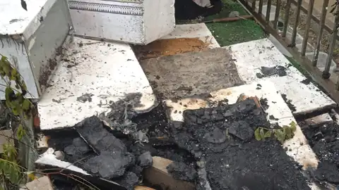 Las casetas incendiadas Las casetas incendiadas