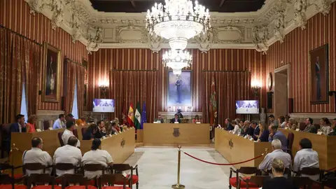 Imagen de archivo del pleno del Ayuntamiento de Sevilla. Imagen de archivo del pleno del Ayuntamiento de Sevilla.