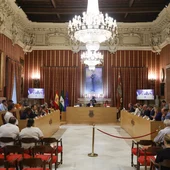 Imagen de archivo del pleno del Ayuntamiento de Sevilla. Imagen de archivo del pleno del Ayuntamiento de Sevilla.