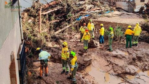 Efectivos del Plan Infocam desplegados en Letur, Albacete