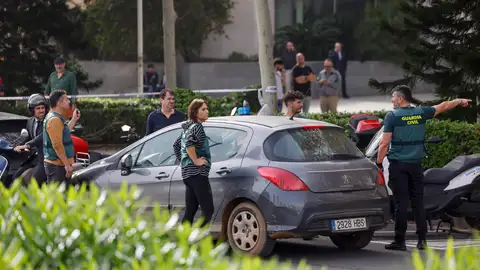 Varios agentes de la Guardia Civil dan indicaciones junto a la Ciudad de la Justicia donde se encuentra el instituto de medicina legal. Varios agentes de la Guardia Civil dan indicaciones junto a la Ciudad de la Justicia donde se encuentra el instituto de medicina legal.