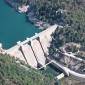 Imagen de archivo de la presa de Vallat (Cirat). Imagen de archivo de la presa de Vallat (Cirat).
