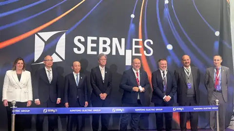 Responsables de Sumitomo con miembros del Gobierno de Castilla-La Mancha y el alcalde de Cuenca en la inauguración, este martes Responsables de Sumitomo con miembros del Gobierno de Castilla-La Mancha y el alcalde de Cuenca en la inauguración, este martes