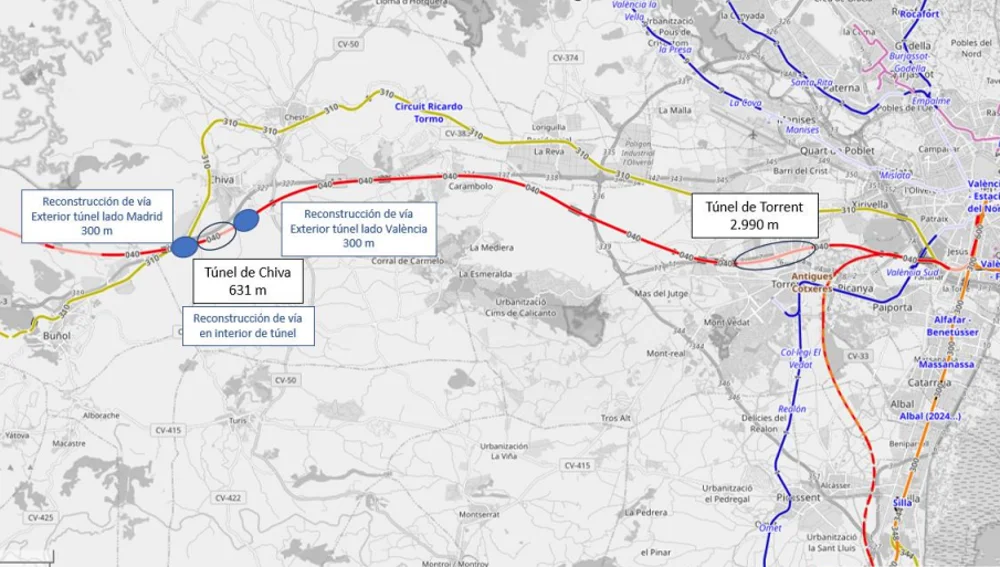 Informe de daños en el trazado del AVE Madrid-Valencia Informe de daños en el trazado del AVE Madrid-Valencia