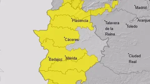 La DANA mantiene este jueves en aviso amarillo por lluvias a diferentes puntos de Cáceres y Badajoz La DANA mantiene este jueves en aviso amarillo por lluvias a diferentes puntos de Cáceres y Badajoz