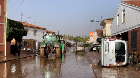 Utiel, lleno de lodo esta semana tras las inundaciones