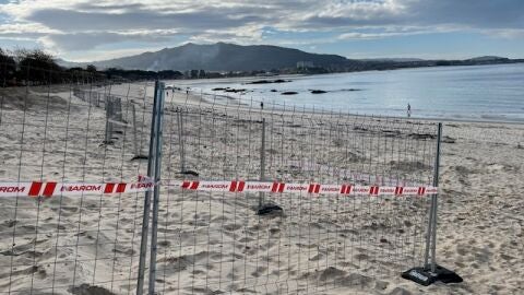 Obras de recuperaci&oacute;n de la playa de Samil