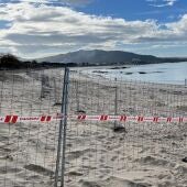 Obras de recuperación de la playa de Samil