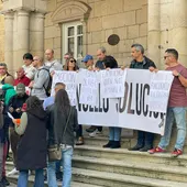 Traballadores municipais na xornada de folga contra Jácome Traballadores municipais na xornada de folga contra Jácome