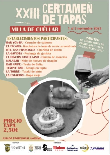 Una decena de establecimientos hosteleros participan en el XXIII certamen de tapas en Cuéllar Una decena de establecimientos hosteleros participan en el XXIII certamen de tapas en Cuéllar