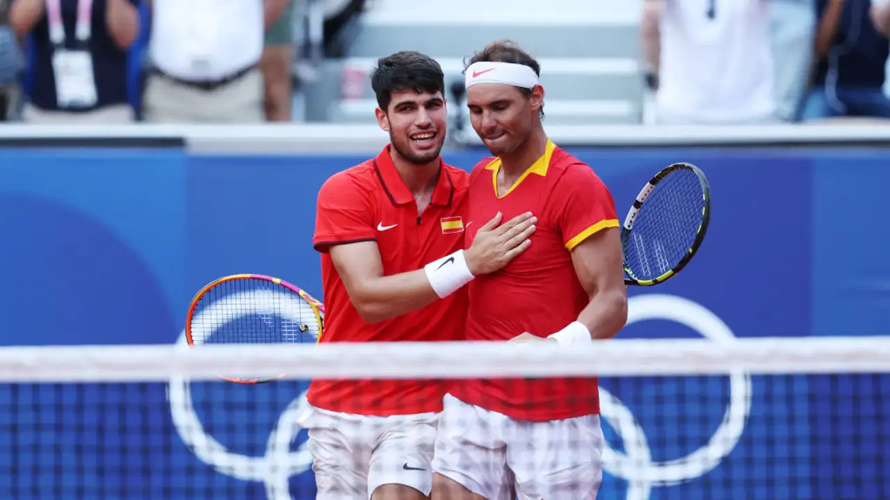 Carlos Alcaraz y Rafa Nadal durante los Juegos Olímpicos de París 2024 Carlos Alcaraz y Rafa Nadal durante los Juegos Olímpicos de París 2024