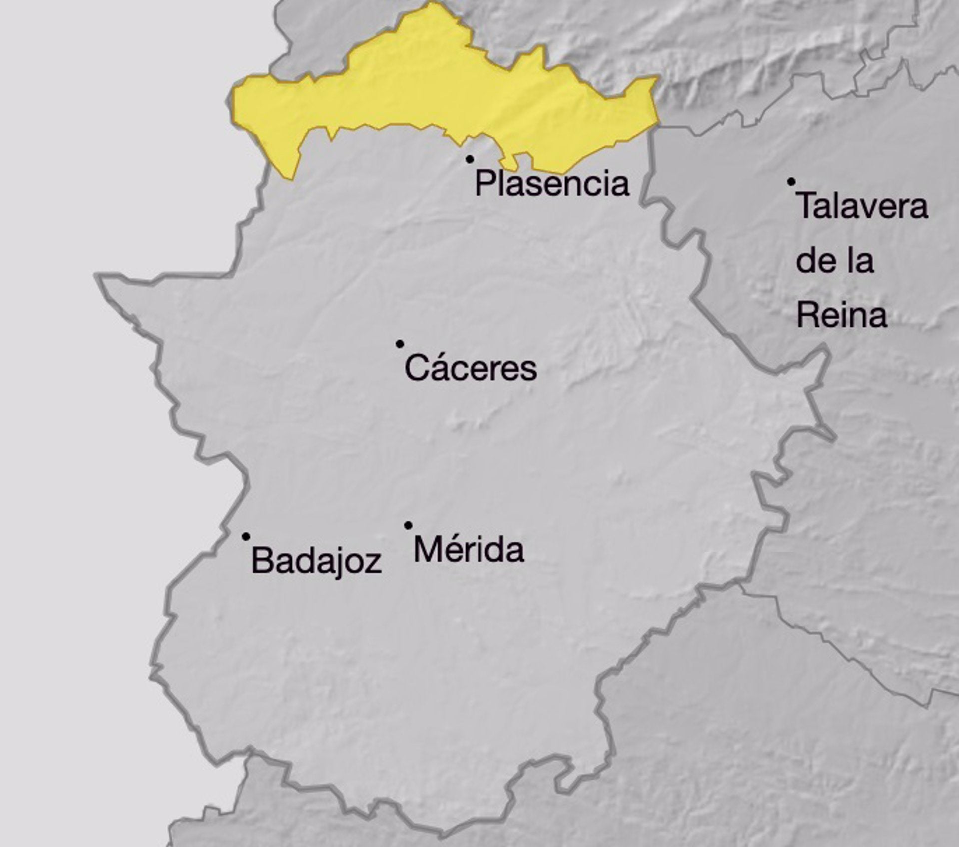 El norte de Cáceres activará este lunes el aviso amarillo por lluvias El norte de Cáceres activará este lunes el aviso amarillo por lluvias