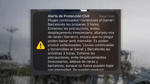 Protección civil manda una alerta por el temporal a Cataluña Protección civil manda una alerta por el temporal a Cataluña