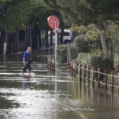 Calles anegadas en Cataluña a causa de la DANA 