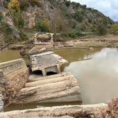 Uno de los puentes destruidos por la Dana en Landete