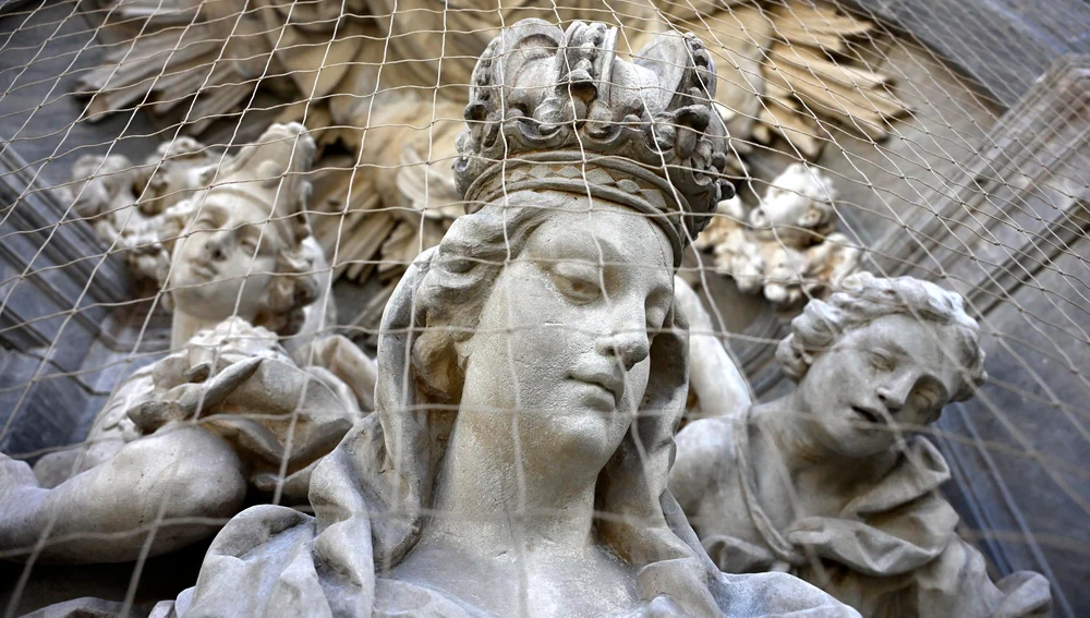 Imagen de la restauración de la Catedral de Murcia Imagen de la restauración de la Catedral de Murcia