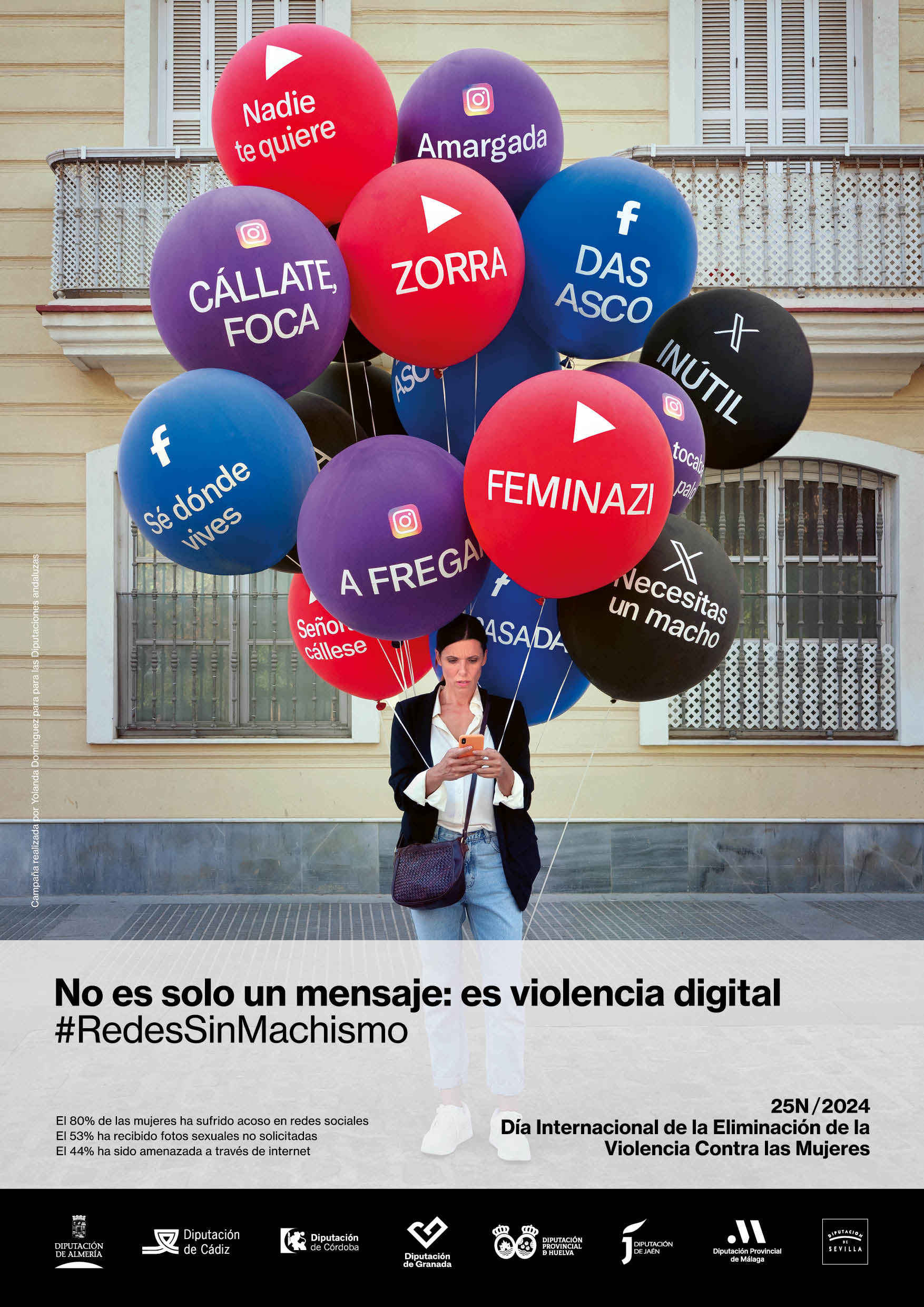 La violencia digital, protagonista de la campaña del 25N de las diputaciones andaluzas La violencia digital, protagonista de la campaña del 25N de las diputaciones andaluzas