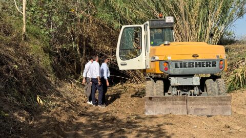 Trabajos de limpieza que lleva a cabo el Ayuntamiento de Elche en el barranco de San Ant&oacute;n.