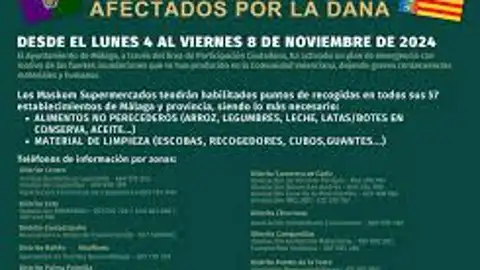 El Ayuntamiento de Málaga junto a la Agrupación de Voluntarios de Respuesta Rápida envía a Valencia un tráiler con 25.000 kilos para los afectados por la DANA Maskom