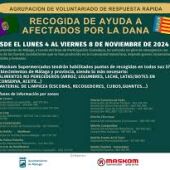 El Ayuntamiento de Málaga junto a la Agrupación de Voluntarios de Respuesta Rápida envía a Valencia un tráiler con 25.000 kilos para los afectados por la DANA