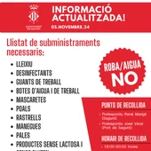 Sagunto reanuda la recogida de productos para los municipios afectados por la DANA en los pabellones René Marigil y José Veral Sagunto reanuda la recogida de productos para los municipios afectados por la DANA en los pabellones René Marigil y José Veral
