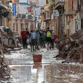 Fotografía de una de las calles de Paiporta Fotografía de una de las calles de Paiporta