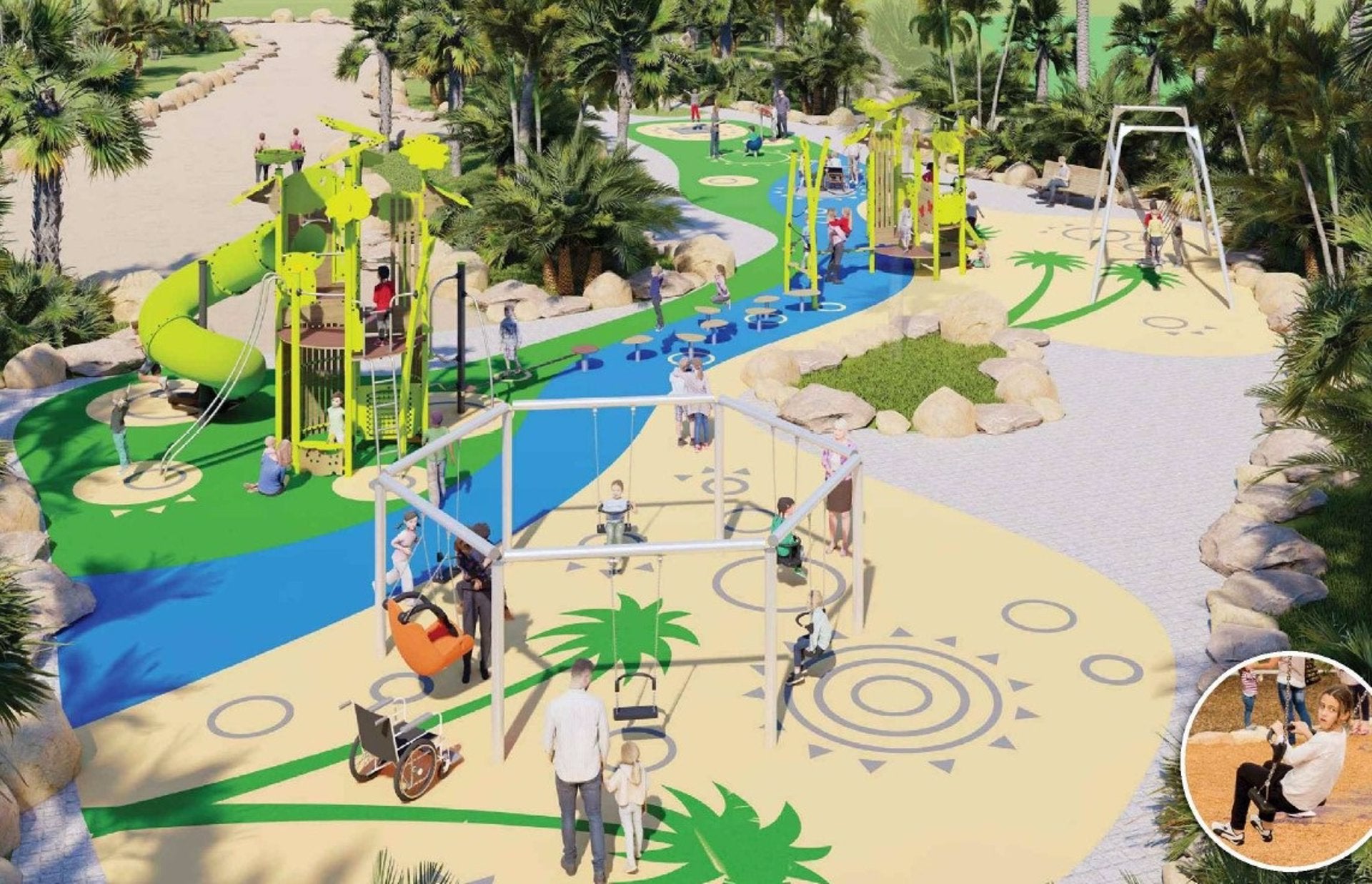 Alicante aprueba crear seis áreas de juegos infantiles en el parque de El Palmeral Alicante aprueba crear seis áreas de juegos infantiles en el parque de El Palmeral