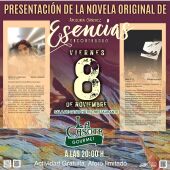 Cartel de la presentación de la novela "Esencias Encontradas"