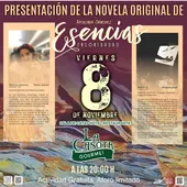 Cartel de la presentación de la novela "Esencias Encontradas" Cartel de la presentación de la novela "Esencias Encontradas"
