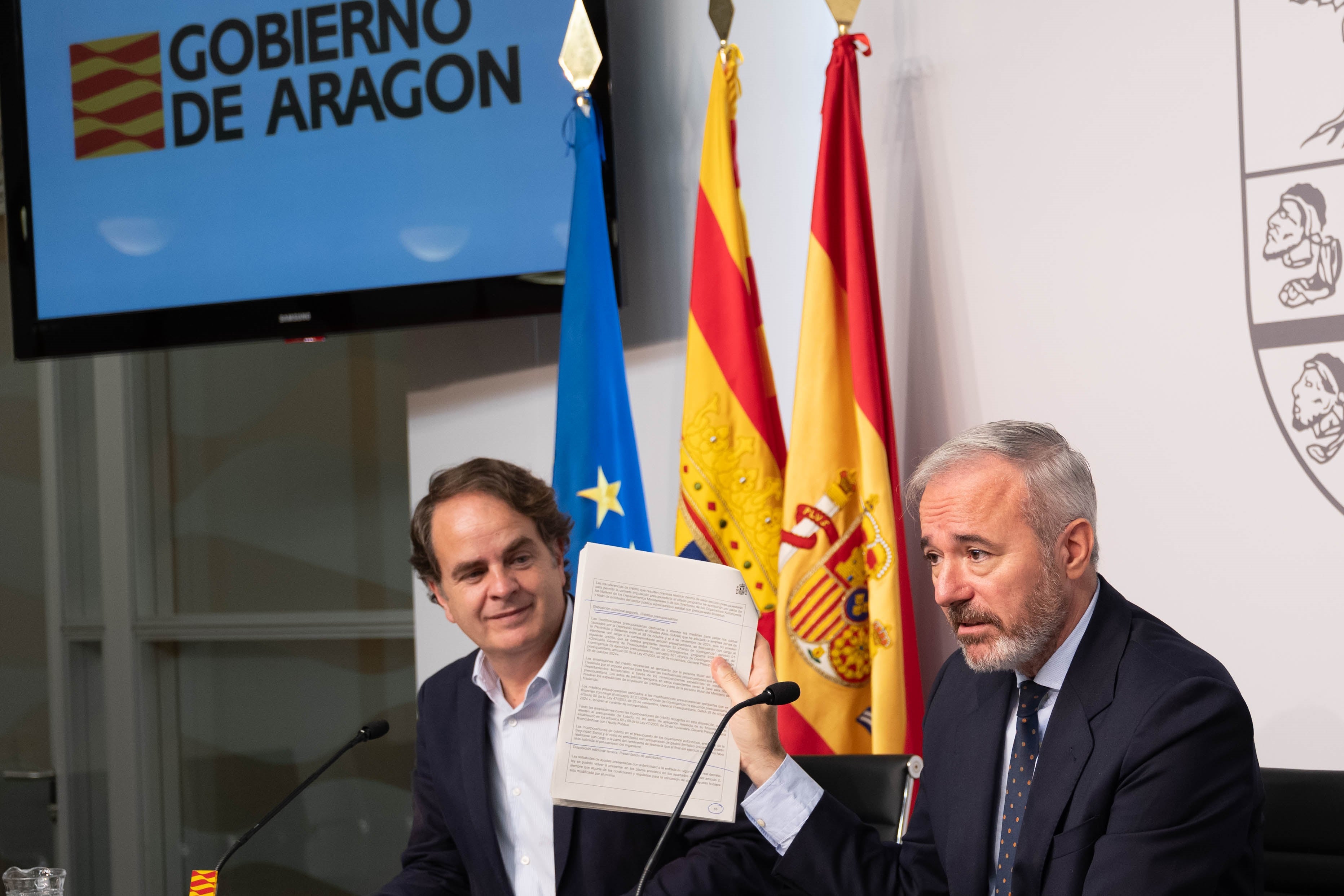 Aragón destinará 20 millones de euros para paliar los daños de la DANA Aragón destinará 20 millones de euros para paliar los daños de la DANA