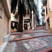 Pavimento histórico del casco antiguo de Benidorm