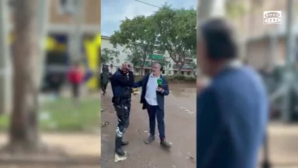 Un miembro del equipo de rescate de Alfafar se emociona y le agradece a Alsina su presencia en la zona