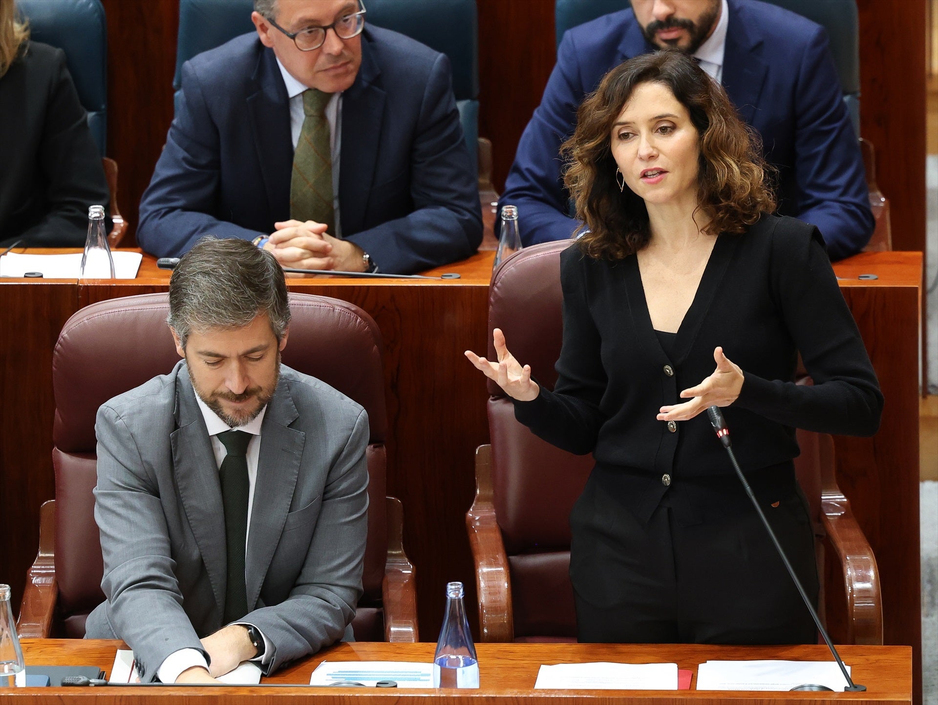 Ayuso responde a Más Madrid por el cambio climático: "Su partido algo sabe de calentamiento" Ayuso responde a Más Madrid por el cambio climático: "Su partido algo sabe de calentamiento"