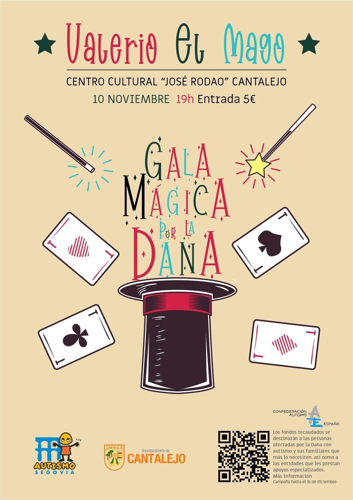Gala de magia solidaria por Autismo Segovia con los damnificados de la riada en Valencia Gala de magia solidaria por Autismo Segovia con los damnificados de la riada en Valencia