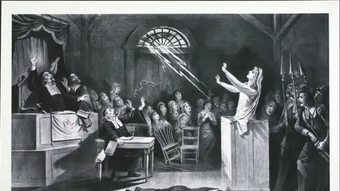 Dibujo de un juicio por brujería Dibujo de un juicio por brujería