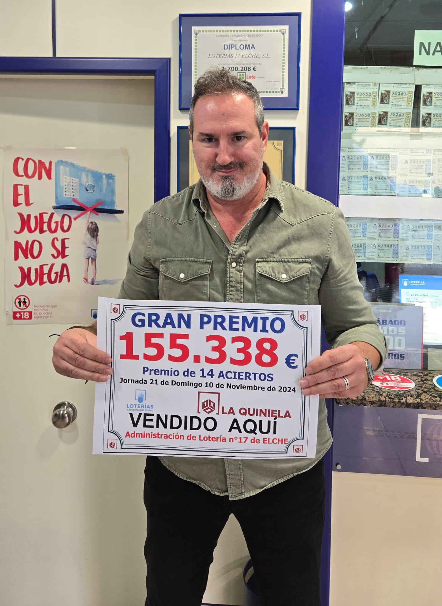 La Quiniela deja en Elche más de 155.000 euros en el barrio El Toscar La Quiniela deja en Elche más de 155.000 euros en el barrio El Toscar
