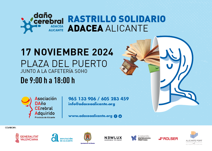 La Asociación de Daño Cerebral Adquirido de la Provincia de Alicante organiza su tradicional Rastrillo Solidario La Asociación de Daño Cerebral Adquirido de la Provincia de Alicante organiza su tradicional Rastrillo Solidario
