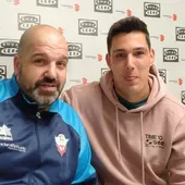 Miguel Ángel García, directivo, y Alberto Pérez, entrenador del C. D. Valdepeñas Juvenil Miguel Ángel García, directivo, y Alberto Pérez, entrenador del C. D. Valdepeñas Juvenil