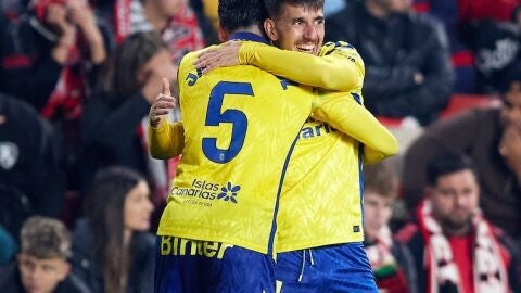 Celebraci&oacute;n de un gol de Las Palmas